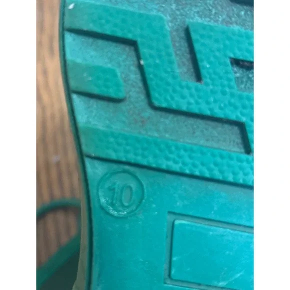 Oaki Nature Green Kids Rubber Rain Boots Size 10 Pull On Handles SD-23065 - Picture 7 of 7